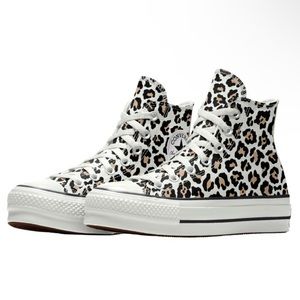 converse • cheetah print high top platform shoes